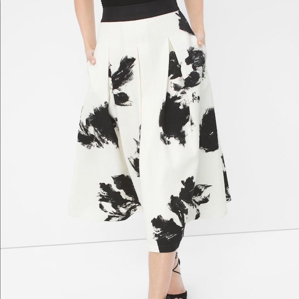 NWT Floral Print Full Skirt